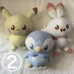 ポケピース ぬいぐるみ ポッチャマ ピカチュウ ヒバニー