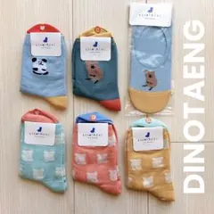 【6足】DINOTAENG 靴下 ソックス フリーサイズ