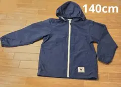 USED美品★ミキハウス★ダブルB ネイビー ウィンドブレーカー140cm