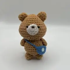 【即購入OK】もちふわ くまちゃん あみぐるみ ポシェット｜手のひらサイズのサムネイル