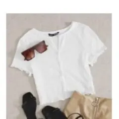 ホワイト　半袖　Tシャツ