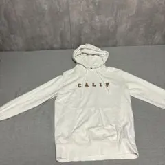 WHO.AU CALIF 刺繍 ホワイトパーカー S