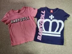 BABYDOLL Tシャツ 2枚セット ピンク ネイビー