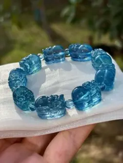 ⭐︎【天然】アクアマリン ブレスレット 44.3g