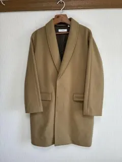 ショールカラー　オーバーコート　ビューティーアンドユース　チェスター　ウール