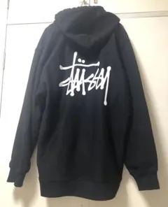 【お値下げ‼️】Stussy 黒 ジップアップパーカー