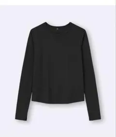 ソフトリブクルーネックT