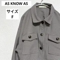 アズノゥアズ ダブルポケットブルゾン F ショートブルゾン 千鳥柄 チェック