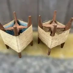 木製 糸巻き 2個セット 伝統工芸 手芸道具