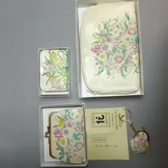 兵庫県伝統工芸品　白なめし革　コインケース・がま口財布、ポーチセット