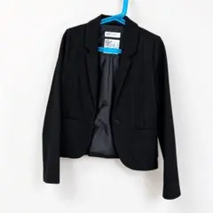 H&M キッズ テーラードジャケット 黒 134 8-9Y
