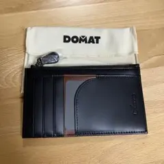 【新品未使用】DOMAT レザー カードケース 財布 ネイビー 本革 薄型 箱付