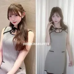 ダーリッチ darich デコルテオープンニットミニワンピース GRY FL