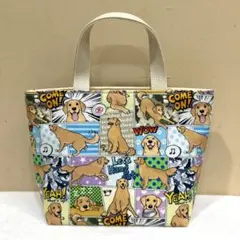 アメコミ柄ゴールデンレトリーバーちゃんミニトートバック