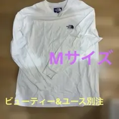 THE NORTH FACE 長袖ロンTホワイト M 別注　パープルレーベル