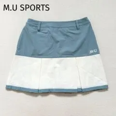 【エムユースポーツ】ミニスカート　LL　大きいサイズ　プリーツ　配色　ゴルフ　骨のサムネイル