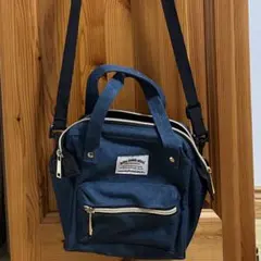 ダークブルー 2way ショルダーバッグ