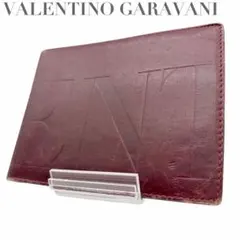 VALENTINO ヴァレンティノ カードケース 8.100 ボルドー レザーのサムネイル