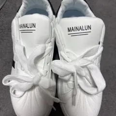 新品未使用‼️ MAINALUN スニーカー ホワイト ブラックのサムネイル