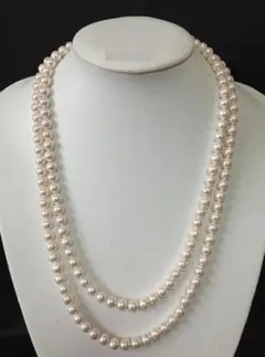 人気ＮＯ１照り花珠級　貝パールロングネックレス８mm / １５０cm エンドレス