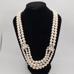 【美品】SILVER 2連パールネックレス 結婚式