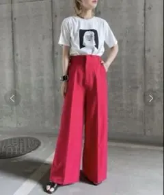 HARE ワイドパンツM 赤