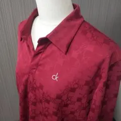 【美品】Calvin Klein チェック柄ポロシャツ LL　ゴルフウェア