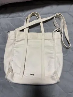 Lee ショルダーバッグ ホワイト キャンバス