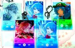 東方 音楽プレーヤー風アクリルキーホルダー5点セット