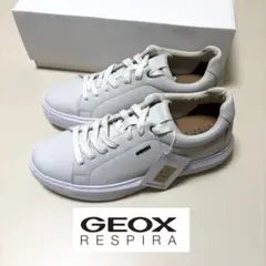 【全新未使用】GEOX 健行者 全真皮運動鞋 26 白色