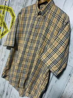極限定 VINTAGE BURBERRY シャツ チェック 総柄 USA製 美品