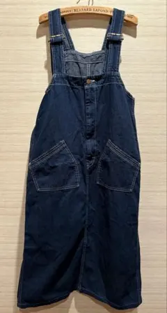 Lee ダークデニム オーバーオールスカート