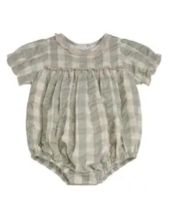 little cotton clothes ロンパース　チェック　12-18m