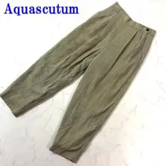 Aquascutum スラックスパンツ ベージュ茶 ウール 9 C2392