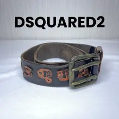 DSQUARED2 (ディースクエアード)　レザー スタッズベルト　メンズ
