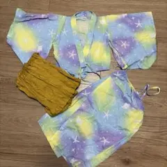ベビー服　浴衣　お祭り　90サイズ　パステルカラー