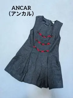 ANCAR アンカル familiar グレー ワンピース チェック柄.