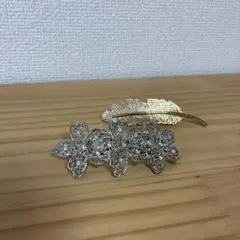 ヘアピンセット　羽　花　シルバー　ゴールド
