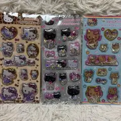 正規品ハローキティ キラキラカプセルシール 3点