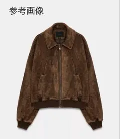 ZARA ザラ　フェイクスエードジャケット　ダークブラウン SIZe XS