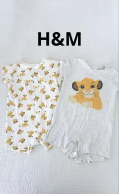 ロンパース 半袖　ライオンキング　シンバ　2枚セット　ディズニー　H&M