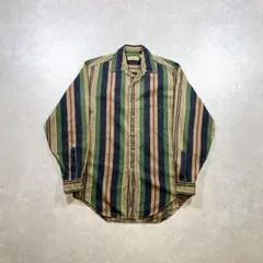80s 90s L.L.Bean 長袖シャツ ストライプ