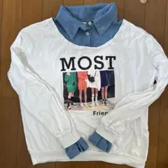 美品！TAXI デニム襟付き長袖Tシャツ　Mサイズ