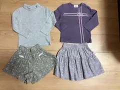 ペアレンツドリーム 長袖　と　キュロット　スカート　4枚セット　95cm