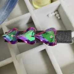 ☆✴︎ヘアピンコーナー457の3キラキラ可愛い３つハートのヘアピンクリップ高級