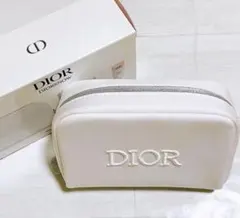 ディオールスノー　刺繍ロゴポーチ　ホワイト