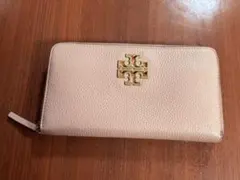 M4 Tory Burch トリーバーチ 長財布　ロビンソン ベージュ　シボ