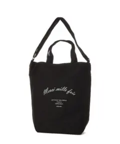 GLOBAL WORK ベーシック2WAYロゴトート トートバッグ ブラック 黒