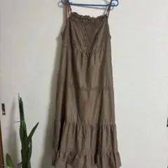 Rose キャミワンピース ロングブラウン 42