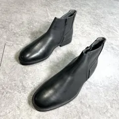 未使用級【CAMPER】カンペール レザーショートブーツ/サイドジップ/41 黒のサムネイル